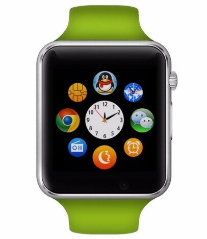 Smartwatch cu Telefon iUni A100i, LCD 1.54 Inch, BT, Camera, Verde + Card MicroSD 4GB Cadou